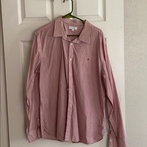 Red and white stripped dress shirt